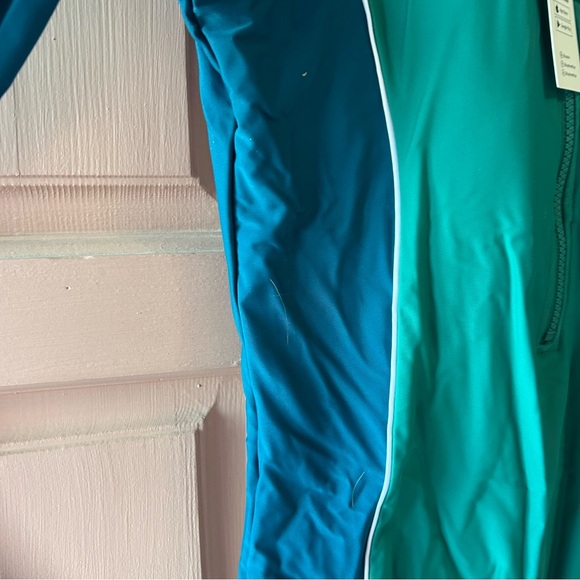 Cupshe Green and Blue Long Sleeve One Piece Swimsuit - Picture 6 of 10